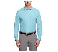 Kenneth Cole Unlisted, Camicia da Uomo a Tinta Unita, vestibilità Normale, Acqua, 16"-16.5" Collo 32"-33" Manica