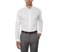 Kenneth Cole Unlisted, Camicia da Uomo a Tinta Unita, vestibilità Normale, Bianco, 16"-16.5" Collo 34"-35" Manica