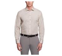 Kenneth Cole Unlisted, Camicia da Uomo a Tinta Unita, vestibilità Normale, Mandorla, 18"-18.5" Collo 36"-37" Manica
