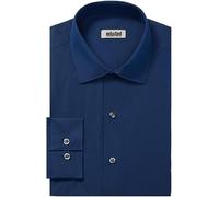 Kenneth Cole Unlisted Men's Dress Shirt Slim Fit Solid, Medium Blue, 16"-16.5" Neck 32"-33" Sleeve