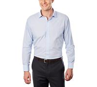 Kenneth Cole Unlisted Men's Dress Shirt Slim Fit Stripe, Light Blue, 15"-15.5" Neck 32"-33" Sleeve