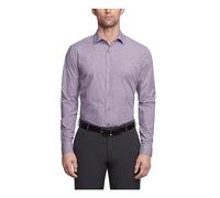 Kenneth Cole Unlisted Slim Fit Check Spread Collar Dress Shirt Camicia Elegante, Viola, 46 cm-47 cm Collo 91 cm-94 cm Manica Uomo
