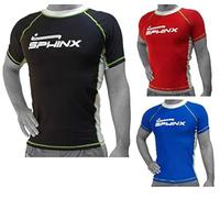 Kenneth J Lane Sphinx Rashguard Manica Corta Maglietta Rash Guard Unisex - Adulto