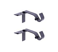 Kenney Fast Fit - Staffe per tende da 1,5 cm, senza misura, colore: nero opaco