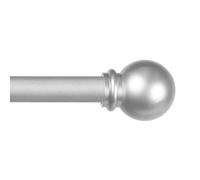 Kenney KN71892 Chelsea - Asta decorativa standard per tenda da finestra, lunghezza regolabile da 76,2 a 218,4 cm, finitura in nichel spazzolato, tubo in acciaio da 5/8", confezione da 1