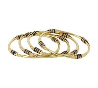 KENNICE Set di 4 braccialetti etnici placcati in oro da un grammo di design tradizionale per ragazze e donne
