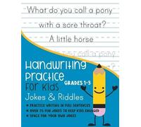 Kenniebstyles Jo Handwriting Practice for Kids Grade 1-3 Jokes and R (Tascabile)