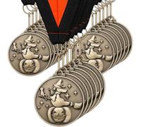 Kenning 20 medaglie di Halloween da 5,1 cm, medaglie premio Bronzy Contest con nastro per collo, decorazione per premi per feste di Halloween