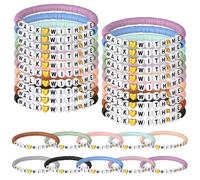 Kenning 30 braccialetti mormoni con scritta "Walk with Me", idea regalo per Pasqua, 2026, con perline in argilla, regalo per gioventù, chiesa, cristiana, fede, battesimo, regalo per uomini e donne