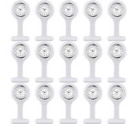Kenning Confezione da 15 orologi da infermiera con clip per donne e uomini, in silicone, con lancetta dei secondi, per dottori, infermieri, studenti, lauree, regali di Natale e compleanno