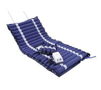 KENNOE Materasso medico a pressione alternata per il sollievo dalle piaghe da decubito con pompa ultra silenziosa, per anziani, pazienti allettati (Foro per orinatoio blu scuro)