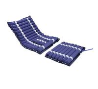 KENNOE Materasso medico a pressione alternata per il sollievo dalle piaghe da decubito con pompa ultra silenziosa, per anziani, pazienti allettati (Blu scuro curva completa)