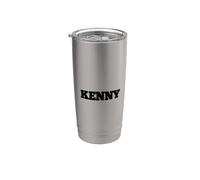 Kenny Targhetta per nome, piccola scritta bianca, personalizzabile Bicchiere termico in acciaio inox doppia parete