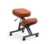 kenoko Hiragi Sedia ergonomica inginocchiata regolabile per la casa e l'ufficio. Sedia posturale da ufficio con rivestimento color mattone in tessuto Standard 100 certificato Oeko-TEX.