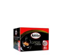 Kenon Caffè - 50 Cialde ESE 44mm Compatibili - Caffè Tostato e Macinato 7g, Confezionato Singolarmente per un Espresso dal Gusto Perfetto