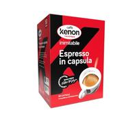 KENON Caffè Espresso - 50 Capsule Compatibili A Modo Mio Lavazza - Gusto Intenso e Cremoso, Caffè Tostato e Macinato 7,2g, Confezionato Singolarmente