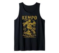 Kenpo Karate Arti Marziali Vintage Stile retrò Arte Distressed Canotta