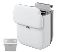 KENPOJO Pattumiera Cucina da Appendere, Pieghevole Secchio Spazzatura Sottolavello Impermeabile 10L con Coperchio, PP+TPA, Pattumiera Estraibile Sottolavello per Cucina Bagno Campeggio Auto Ufficio