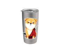 Kensei Cucciolo il Santo della Spada Design Meme Cane Bicchiere termico in acciaio inox doppia parete