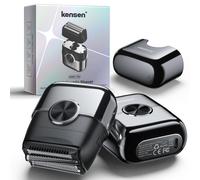 kensen Rasoio Elettrico Barba Wet&Dry Regolabarba Uomo 4D Rasoio Barba Argento