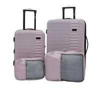 kensie Hillsboro - Set di valigie e borse da viaggio da donna, Lilla Brunito, 4 Piece Set, Hillsboro - Set di valigie e borse da viaggio