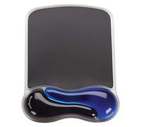 Kensington 62401 Mouse Pad con Poggiapolsi, Poggiapolsi Duo Gel Ergonomico per Computer/Laptop con Mouse Laser E Ottici, Tappetino Antiscivolo con Cuscinetto In Gel, Blu