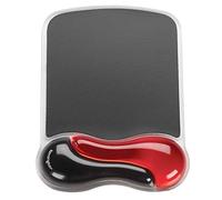 Kensington 62402 Mouse Pad con Poggiapolsi, Duo Gel Ergonomico, Compatibile con Mouse Laser e Ottici per l'Uso Confortevole di Computer, Laptop e PC a Casa o in Ufficio, Rosso/Nero