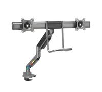 Kensington Braccio doppio per monitor SmartFit, regolabile con molla a gas, per monitor da 19“ a 32” (fino a 9 kg), VESA 75/100 mm, rotazione di 360°, K58272WW