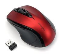 Kensington K72422WW Mouse Pro Fit wireless, Mouse ottico di medie dimensioni, 5 pulsanti e design ergonomico per destrorsi, Connessione Plug & Play, Compatibile con Windows e macOS, Rosso