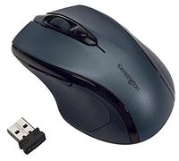 Kensington K72423WW Mouse Pro Fit wireless, Mouse ottico di medie dimensioni, 5 pulsanti e design ergonomico per destrorsi, Connessione Plug & Play, Compatibile con Windows e macOS, Grigio