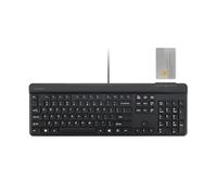 Kensington KB201C Simple Solutions Tastiera cablata con lettore di smart card (CAC), conforme TAA, nero (K75454TAA)