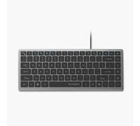 Kensington KB415 Tastiera compatta con cavo USB-C, tasti silenziosi con interruttore a forbice, programmabile, hotkey copilota, compatibile con Windows, nero (K75411NA)