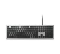 Kensington KB515 EQ, dimensioni complete (100%), cavo USB, interruttore a forbice QWERTY, grigio