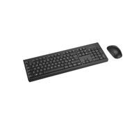 Kensington KM270 EQ Set Tastiera wireless ricaricabile full size e Mouse ambidestro silenzioso per PC e laptop, 2,4 GHz e BT 5.0 wireless, design a prova di fuoriuscita, QWERTY ISO, Nero K75560IT