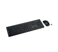 Kensington KM270 EQ Tastiera wireless ricaricabile Full Size e mouse silenzioso ambidestro Combo per PC e laptop, 2,4 GHz e BT 5.0 wireless, design a prova di fuoriuscite, layout QWERTY ISO, nero