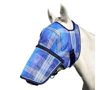 Kensington Maschera antimosche rimovibile per il naso, protegge il viso e il naso dei cavalli dagli insetti, dai raggi UV, pur consentendo la piena visibilità, le orecchie in grado di attraversare la