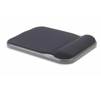 TAPPETINO GAMING KENSINGTON 440561, Poggiapolsi regolabile in gel, superficie antiscivolo, design ergonomico, compatibile con mouse ottici e laser, Nero