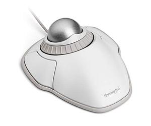 Kensington Mouse Trackball Orbit con cavo per PC, Mac e Windows, Rotella di Scorrimento, Design Ambidestro, Tracciamento Ottico, sfera da 40 mm, Bianco/Argento (K72500WW)