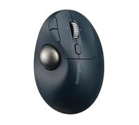 Kensington Pro Fit Ergo TB550 Trackball Wireless e Bluetooth 2,4 GHz, Anello di Scorrimento 4D, Comando a Pollice, Realizzata al 51% in Plastica Riciclata, 34 mm, Argento, K72196WW