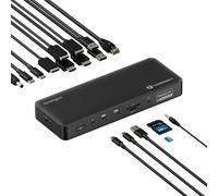 Kensington SD5920T EQ Thunderbolt 4 Quad 4K Hybrid Dock con tecnologia DisplayLink, lettori di schede SD e Micro SD, ricarica da 100 W, porte Ethernet e USB-A e USB-C 3.2 (K35234EU)
