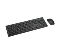 Kensington KM270 EQ Set Tastiera wireless ricaricabile full size e Mouse ambidestro silenzioso per PC e laptop, 2,4 GHz e BT 5.0 wireless, design a prova di fuoriuscita, QWERTY ISO, Nero K75560IT