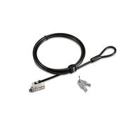 Kensington Slim NanoSaver 2.0 Lucchetto Portatile dal Profilo Piatto, con Chiave e Cavo in Acciaio da 1,8 m, Ricoperto da Guaina Protettiva - nero K65021WW