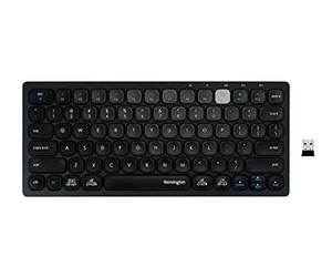 Kensington Tastiera compatta multi-dispositivo Dual Wireless QWERTY Layout PN Bluetooth abilitato Windows Mac iOS & ChromeOS compatibile K75502PN