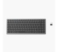 Kensington Tastiera compatta wireless KB435, connessione Bluetooth e 2,4 GHz, tasti silenziosi con interruttore a forbice, programmabile, hotkey copilota, compatibile con Windows, colore nero