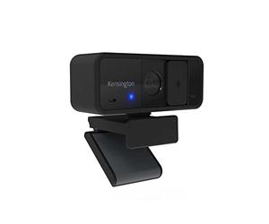 Kensington W1050 1080p Webcam grandangolare a fuoco fisso per videoconferenza, doppio microfono stereo, controllo software, copertura per la privacy, funziona con Microsoft Teams, Google Meet, Zoom e