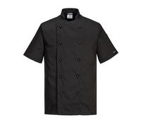 Portwest Kent Chefs Jacket - Color: Black - Talla: Small