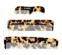 Kent Set di pettini per barba da uomo, kit tascabile per barba da uomo per viaggi e cura della casa, pettine per baffi per uomini, mini pettini da barba per uomo, pettine KENT fatto a mano Set per la