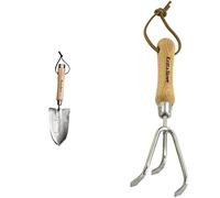 Kent & Stowe Paletta multifunzione giardinaggio - Paletta giardinaggio in acciaio inossidabile & Rastrello a 3 punte - Artiglio manuale in acciaio inossidabile per terreni duri