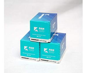 Kentmere - Pellicola fotografica in bianco e nero 35 mm, 100asa, 36 pose, confezione da 3
