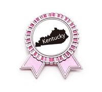 Kentucky Ameusa mappa contorno spilla spilla rosa vincitore premio medaglia, Medio, Metallo